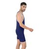 2BOLD Wrestling Singlets For Men (Blue, Medium, Simple)