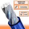 JP Sales E Scooter Lock Robust Steel Cable 60 cm Extended Key Lock for Unsurpassed Security Reliable Robust Practical (Blue)