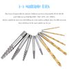 HSEAMALL 10PCS Screw Extractors with Left Hand Cobalt Drill Bits Set,Damaged Screw Remover Drill Extractor Combination Set