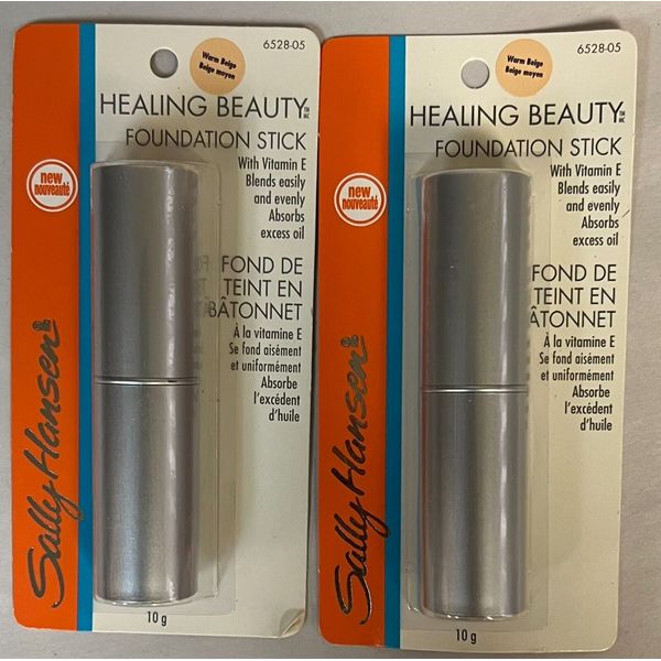 2 X Sally Hansen Healing Beauty Foundation Stick Warm Beige  6528-05