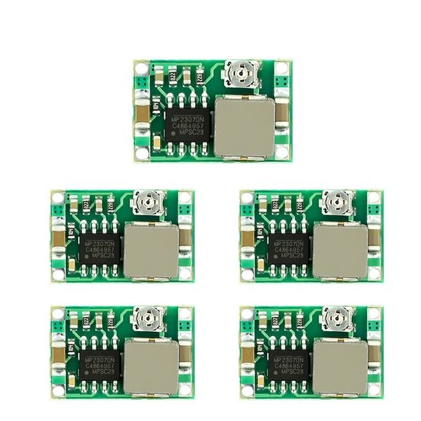 DollaTek 5Pcs Small Mini 360 Adjustable DC Power Supply Module Mini Step Down Module