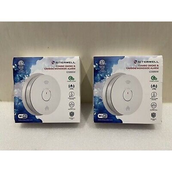 Siterwell GS886W Smoke/CO Alarm Combo Brand New