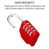 SISAV 4 Digit Combination Lock,Gym Padlock,Outdoor Combination Padlock,Suitable for School Lockers,Tool Boxes,Fences,Gate(Red 1Pack)
