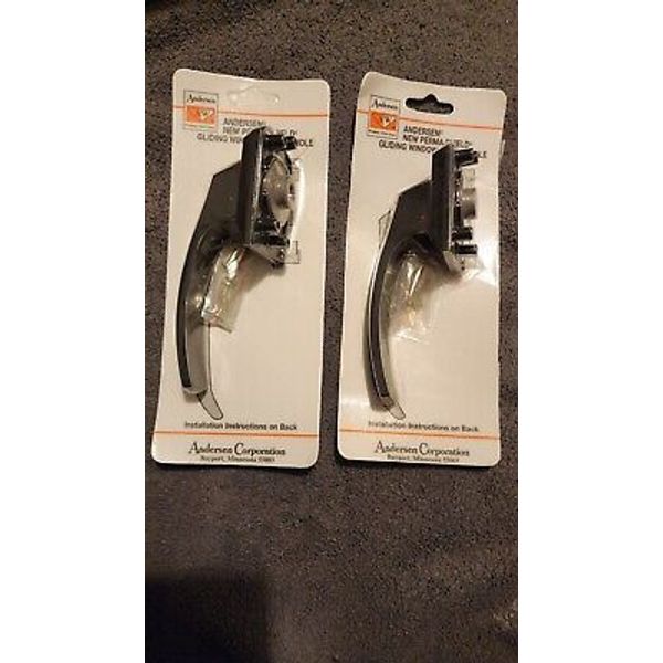 2 Andersen New Perma-Shield Gliding Window Lock Handle Vintage 1991 Sealed New