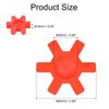 sourcing map 8pcs L99/L100 Jaw Coupling Insert, Urethane Flexible Solid Type Jaw Coupling Center Insert for L Jaw Coupling L-Jaw Coupler Set, Red