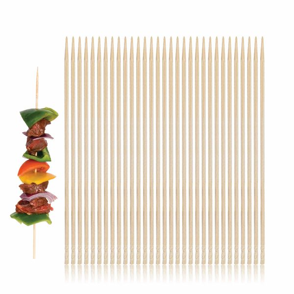 Bamboo Skewers Durable Paddle Skewers Barbecue Durable Bamboo Sticks Safe and Sturdy Natural Wooden Cocktail Sticks Picks for Barbeque Kebabs Cocktails Buffet Party 300pc (10cm, Wood)