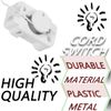 Acmerota Bathroom Pull Cord Light Switch 2Amp Side Action Cord Mini Cord Light Pull ON/Off Cord String Pull for Ceiling Light (M200)