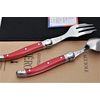 Lagueur ABS Handle Teaspoon Cake Fork Set ROUGE Gift Box