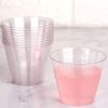 Tableclothsfactory 60 Pack 5 oz Blush Glittered Wine Cocktail Disposable Plastic Cups
