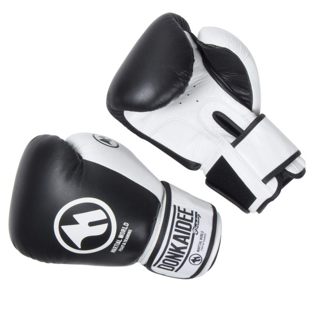 MARTIAL WORLD DONKAIDEE BGDK2-14-BK Velcro-type Boxing, Black, 14 oz