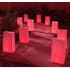 10 RED Aboriginal Sun Ray Burst Candle Paper Bag Lantern Outside Path Decor