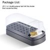 Nail Drill Bits Holder, E File Nail Drill Bits Box Case Storage with Cleaner Brush, 30 Holes Dustproof Nail Bits Organizer Nail Technician Drill Bits Holder (Black)