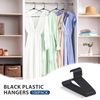100 PCS Clothes Hangers Black Standard Clothes Hangers with Hooks Space Saving