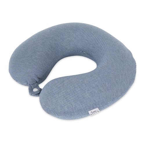 Bucky Jersey Stripe Comfort Travel Accessories, Memory Foam Neck Pillow, Navy Stripe, One Size