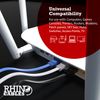 rhinocables Flat Ethernet Cat5e Network Patch Cable Slim Thin Low Profile LAN Patch Internet Lead for Xbox, PS4, Modem, Router, PC, Smart TV, Android Box 'Blue, 10m'
