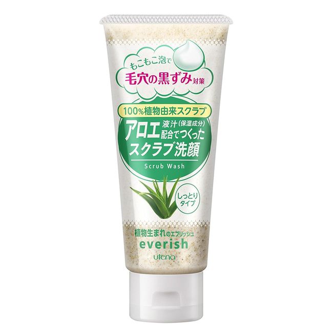 Everish Aloe Scrub Face Wash 4.8 oz (135 g) x 4 Packs