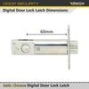 Sterling SL60 Standard Digital Door Lock Latch, Chrome, 60mm