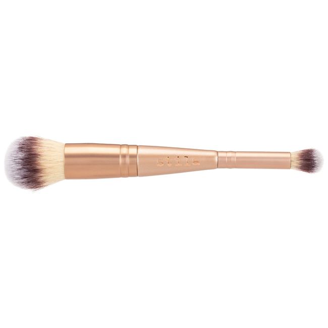 Stila Double Ended Complexion Brush - 100% Synthetic Fibres - Cruelty Free & Vegan Beige SB84120001