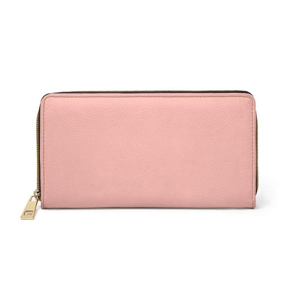 Womens Wallet, Zip Purse, Pastel Peach Purse - One size