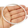 The Mexican Collection Large Hallmarked Sterling 925 Silver Hammered Textured Handmade Circle Bangle