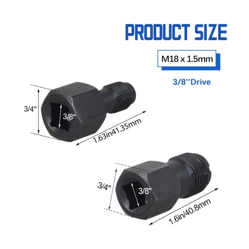 131763310 Oxygen Sensor Rethread Chaser M12 x 1.5mm and M18 x 1.5mm, use for Clean and Repair Damaged Threads,Thread Spark Plug Thread Repair