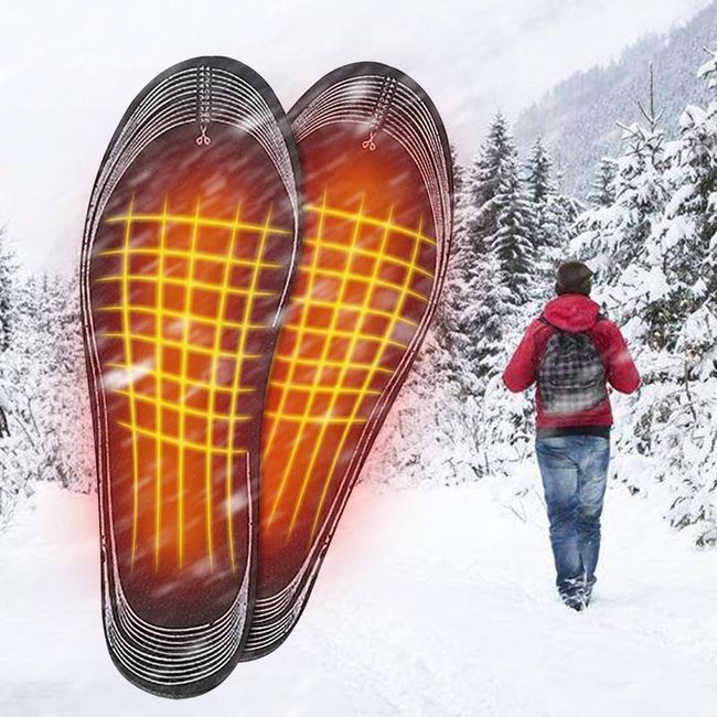 USB Heated Shoe Insoles Electric Foot Warming Pad Feet Warmer Sock