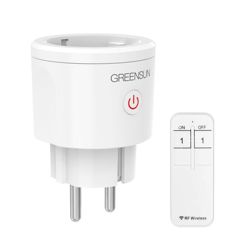 GreenSun Radio Sockets with Remote Control Socket - Socket with Remote Control Remote Controlled Plug Radio Sockets Simple Smart Home Remote Controlled Plug RF Wireless Remote 30 m