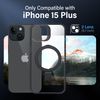 Flyzoo iPhone 15 Plus Invisible Ring Kickstand for Ultra Strong Magnetic Case, Supports Both Vertical and Horizontal Functions [MagSafe Compatible, Multi-Function Integrated] Wireless Charging
