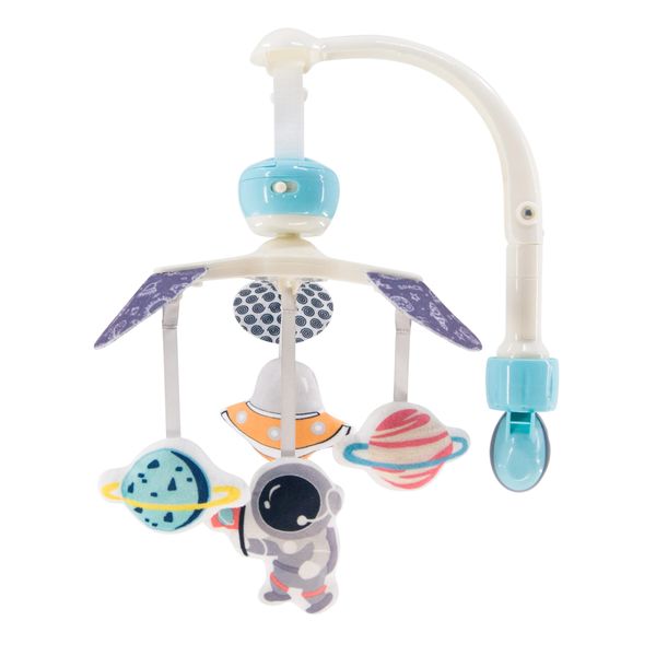 LADIDA Baby Mobile, Plays Music and Spins, Flight and Space Theme, Easily Portable and Transportable (Space Tour)