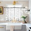 XTMYI Basement Window Small Curtains,Short Mini Half Curtains for Windows,24 Inch Length,Light Grey