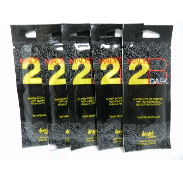 5 PACKS MADE 2B DARK INTENSE BRONZER TANNING LOTION BY DEVOTED CREATIONS RARE!
