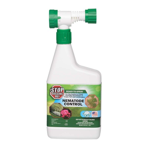 Stop Bugging Me All-Natural Non-Toxic Lawn & Garden Nematode Pest Control, Concentrate with Garden Hose Sprayer, 32 oz.