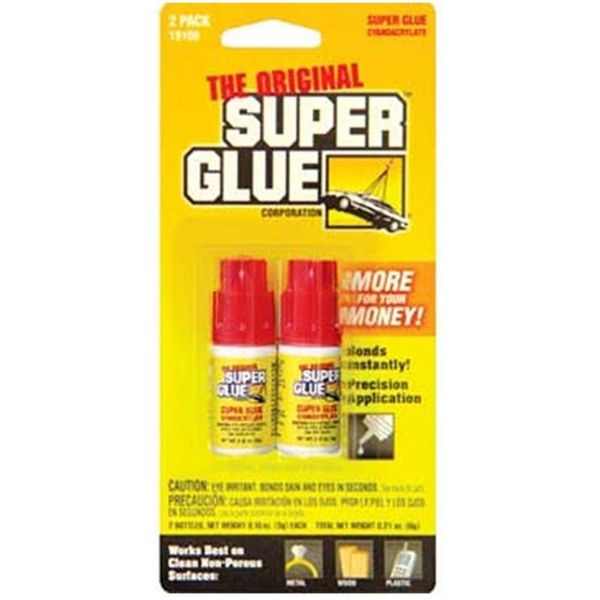 Super Glue 19108 Spill Resistant, 3gm Bottle (Pack of 2)