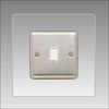 Single Light Switch Surround | Square | Acrylic Back Panel or Finger Plate | Plug, Font Colour:Clear