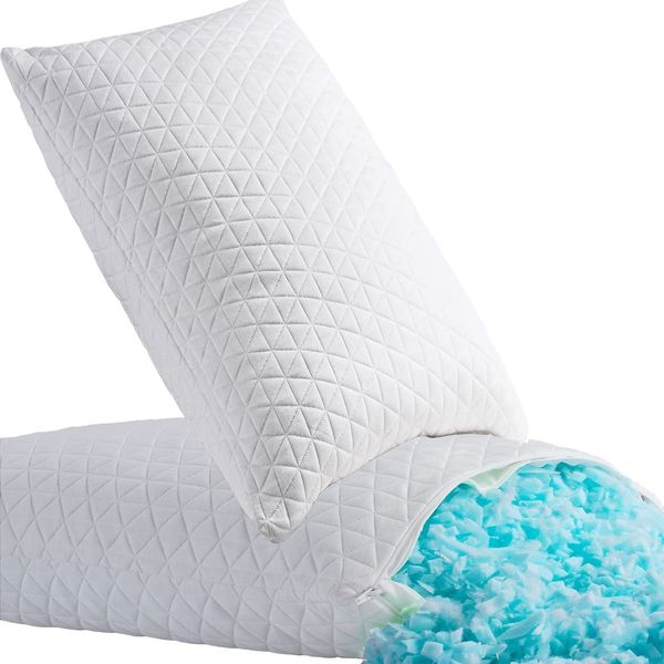 Shredded Memory Foam Pillows for sleeping,bed pillows King Size Set of 2 Pack...