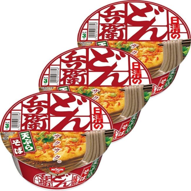 Nissin Donbei Tempura Soba Instant Noodles 100g × 3 Cups