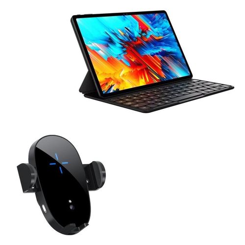 BoxWave Car Charger Compatible with Chuwi HiPad Max - Wireless Charging Auto Mount (15W), Qi Wireless Car Charger Stand Mount Air Vent - Black