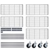 5 Tier Wire Storage Rack Adjustable Unit Shelf for Kitchen Office with 4 Wheels