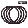 Brushworks Classic Black Hairbands - 40 Pack