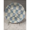 Set 4 Checkered 6.5” Blue Melamine Plates Plate Shiny Finish Appetizer Side
