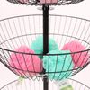 4 Basket Display Wire Floor Tier Spinner Rack Dump Bin Retail Merchandising 63"