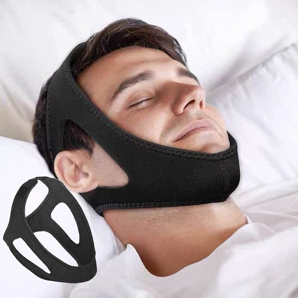 IBLUELOVER Anti Snoring Chin Strap,Stop Snore Chin Strap Snore Stopper,Professional Breathable Anti Snore Devices Adjustable Snoring Solution Belt Stop Snoring Aid for Men Women CPAP Users