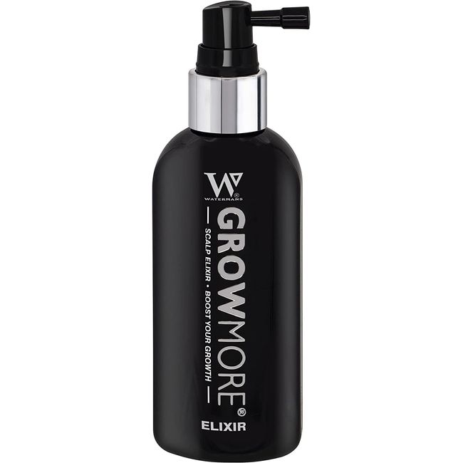 Best Hair Growth Serum by Watermans. Grow More Elixir 100ml Made in UK - Hair Growth & Hair Thickening leave in scalp Serum