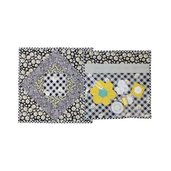 June Tailor KIT Project Bag, Fabric, Gray Zippity-do-Done(tm), L