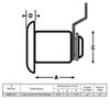 Sterling Replacement Cylinder Cam Lock for Post Box Mail Boxes (MBCL01)