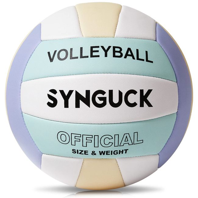 SYNGUCK Volleyball No. 5 Soft Volleyball Soft Volleyball PU Leather Practice High School College General Women's Beach