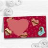 Modern Red Fun Love Hearts Wedding Table Seating Name Place Cards