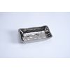 Pampa Bay Silver Titanium Finish Porcelain Rectangular Dish, 7-inch Length