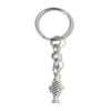 FizzyButton Gifts Fish Charm Keyring Key Ring with Silver Tone Keychain