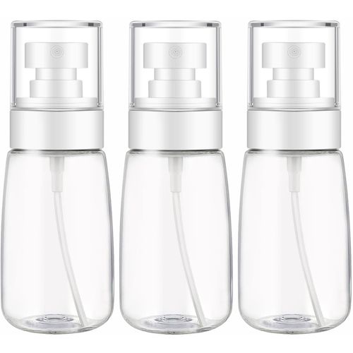 DNSEN 3 Pack Spray Bottle 2oz/60ml Empty Small Fine Mist Spray Bottle Clear Travel Size Bottles Water Spray Bottle for Hair Face Plants